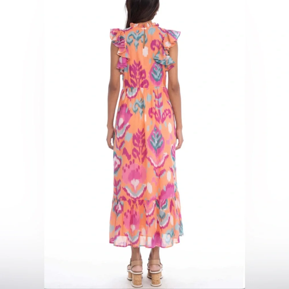 Banjanan Hannah Dress - Ikat Floral Spice - Picture 4 of 5